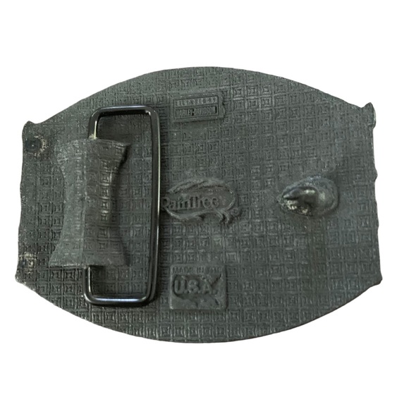 Vtg Harley Davidson Motorcycle 1970s Bald Eagle Made in USA Pewter Belt Buckle - Picture 5 of 10